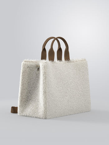 LIUJO ACCESSORI-2F6037E0218 00192-L TOTE FAKE FUR