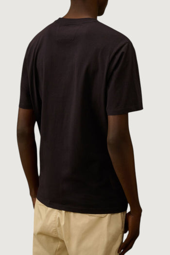 CP COMPANY-RCCMTS726A005100W 888-30/1 JERSEY SHORT SLEEVE LOGO PATCH T-SHIRT