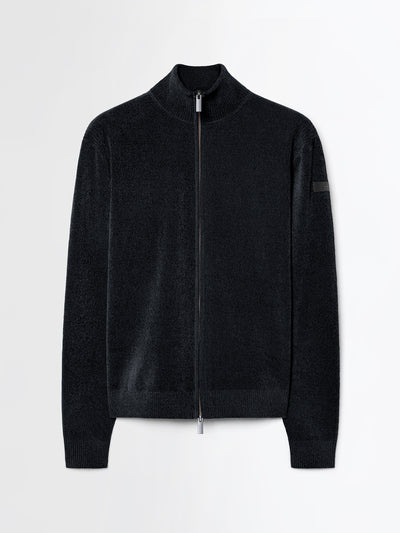 RRD-W26134 11-VELVET FULL ZIP KNIT 