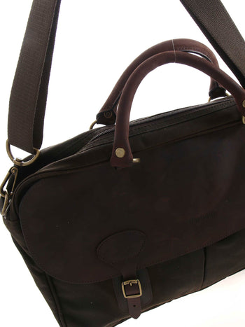 Wax leather briefcase - 3