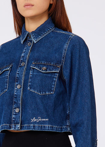 LIU JO BLUE DENIM-UF6138D0380 77331-CAMICIA DAILY