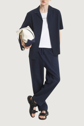 MAISON KITSUNE'-QM00407WC5082 0413-SEERSUCKER RESORT SHIRT