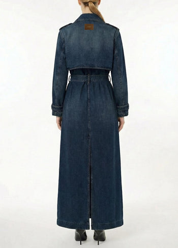 LIU JO BLUE DENIM-UF6503D0398 79158-TRENCH DENIM