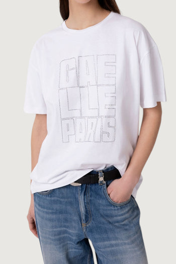 T-shirt con applicazioni strass - 3