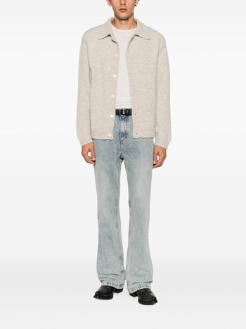 SUNFLOWER -3093 016-Cropped cardigan with ribbed polo collar