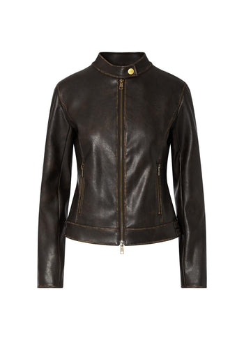 LIU JO WHITE-WF6381E1106 91419-BIKER TESS. SPALMATO
