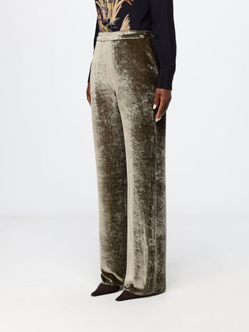 ETRO DONNA-WREA001499TCD01 N0634-WOMEN'S STRAIGHT-LEG VELVET TROUSERS