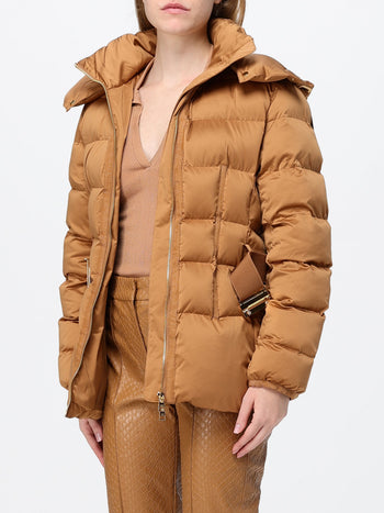 ELISABETTA  FRANCHI-PI92D66E2 AI6-WOMEN'S PADDED JACKET WITH BELT