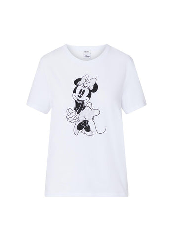 LIU JO WHITE-WF6441JS904 L9450-ECS T-SHIRT SLIM FIT M/C