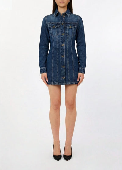 LIU JO BLUE DENIM-UF6504D0398 79158-ABITO CORTO VINTAGE