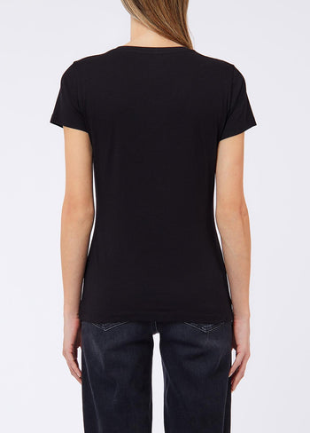 LIU JO WHITE-WF6447JS923 L9413-ECS T-SHIRT SKINNY SCOLLO V