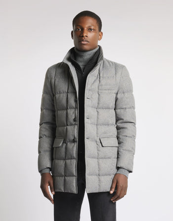 FAY-NAM37530530ZIK B203-Piumino double front in saia tecnica mélange