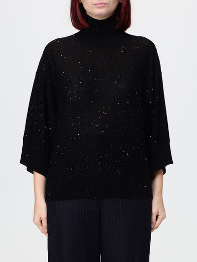 FABIANA FILIPPI-MAD216F397D722 825-MAGLIA COLLO ALTO IN FILATO LANA CON PAILLETTES