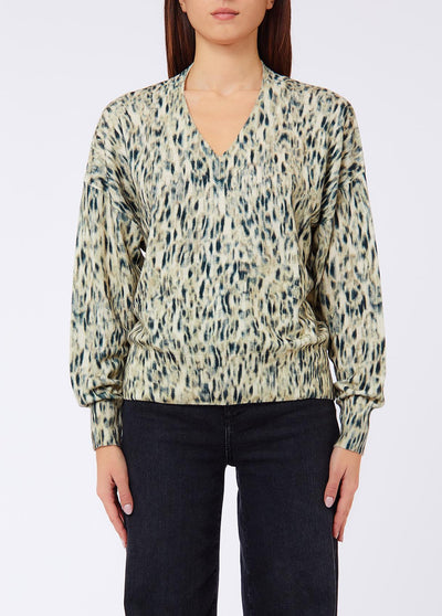 LIU JO WHITE-WF6311MA52S A9016-MAGLIA CHIUSA M/L STAMPATA