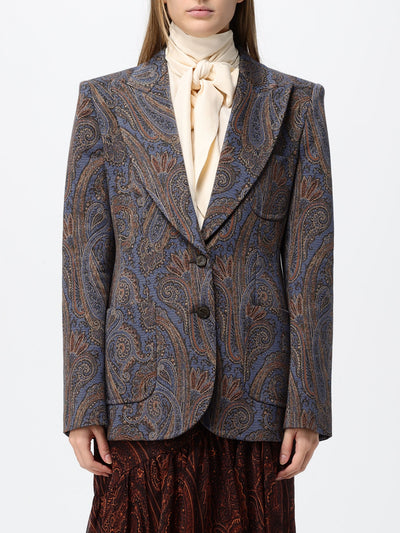 ETRO DONNA-WRCA000999JJ512 S9883-WOMEN'S FITTED JACKET WITH PEAK LAPEL