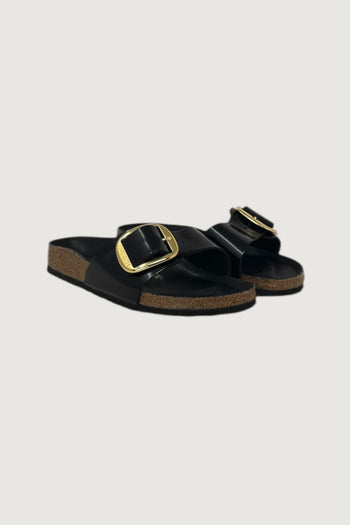 BIRKENSTOCK-1022650 BLACK-MADRID BIG BUCKLE SHINE 