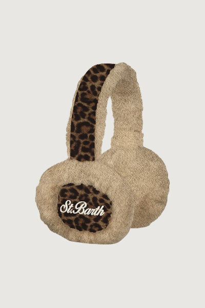 SAINTBARTH MC2-EARM006 00212M-EARMUFFS W N FURDARK LEOPARD 18 EMB