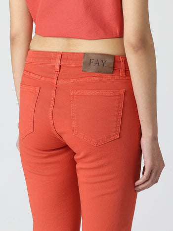 5 tasche skinny fondo frangia - 3