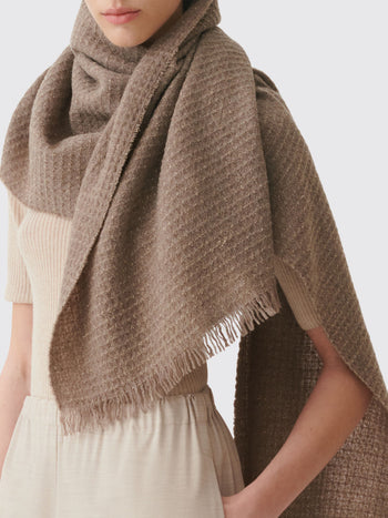FABIANA FILIPPI-SAD216A874M526 165-SCIARPA IN MISTO LANA CASHMERE CON LUREX