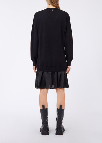 LIU JO WHITE-WF6232MA16R L9207-MAGLIA CHIUSA M/L INTARSIO