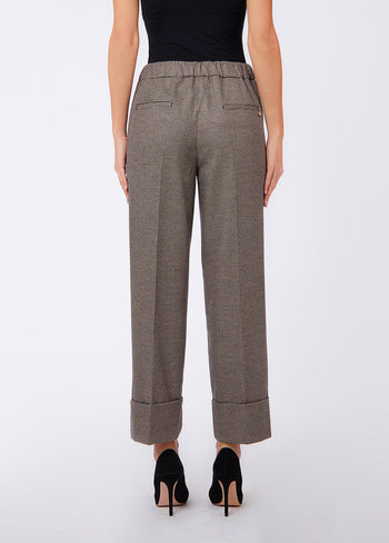 LIU JO WHITE-WF6359T728A L9170-PANT CON RISVOLTINO