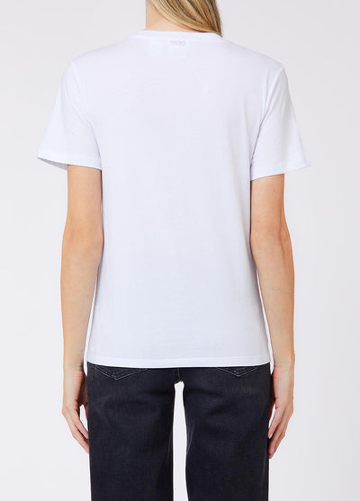 LIU JO WHITE-WF6441JS904 L9450-ECS T-SHIRT SLIM FIT M/C