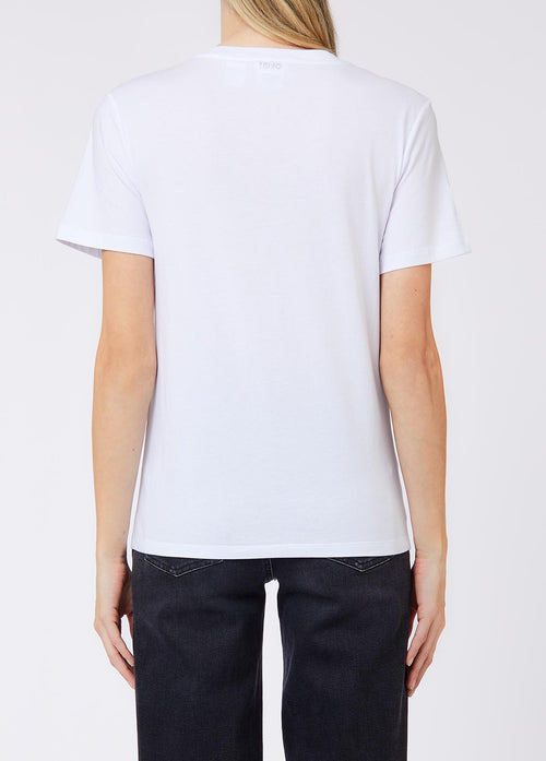 LIU JO WHITE-WF6441JS904 L9450-ECS T-SHIRT SLIM FIT M/C