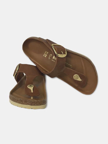 BIRKENSTOCK-1018745 COGNAC-GIZEH BIG BUCKLE 