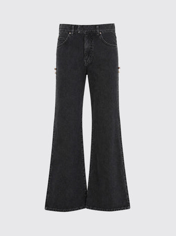 PINKO-107499A3KM Z99-WANDA WIDE LEG SPACCO SOFT BLK