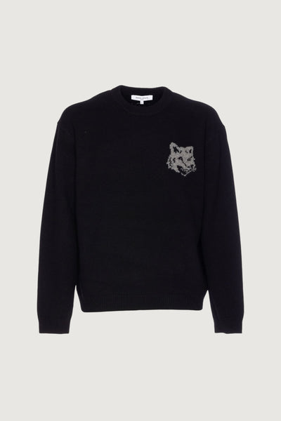 MAISON KITSUNE'-PM00816KM0329 0391-INTARSIA MERINO JUMPER