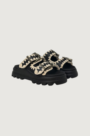 MOU-MU.SW661001N BKW-EVA ONE PIECE SLIDE TWO BUCKLE 