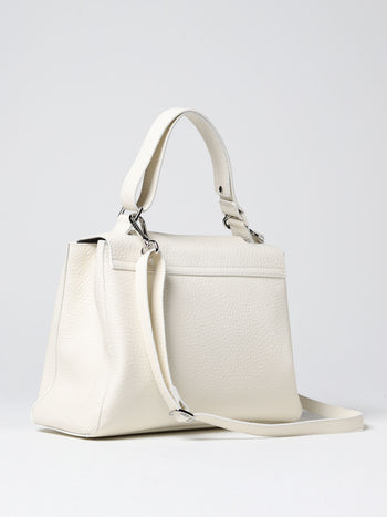 Borsa a spalla media sveva soft in pelle con traco - 5