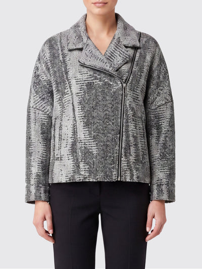 PINKO-107145A3FE ZZ2-BELLIS BLOUSON PANNO CHEVRON F