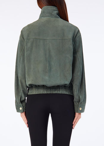 LIU JO COLLECTION-CF6120P0382 80420-BOMBER IN CAMOSCIO