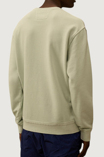 Cotton diagonal fleece crewneck lens sweatshirt - 3