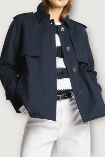 Cappa trench finta inglese+ricamo - 3