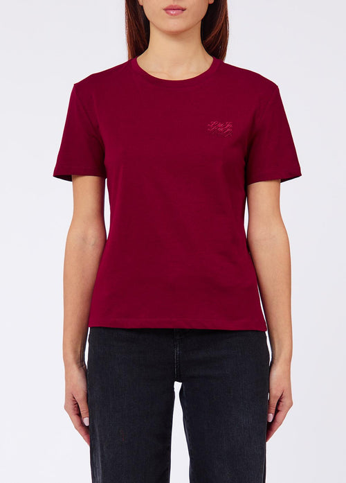 LIU JO WHITE-WF6348J6308 L9378-T-SHIRT SLIM FIT M/C