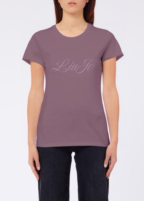LIU JO WHITE-WF6446JS923 L9353-ECS T-SHIRT SKINNY FIT M/C