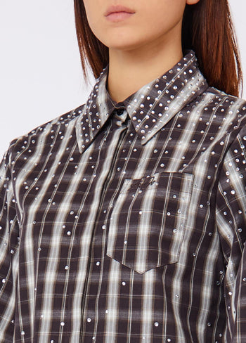 LIU JO BLUE DENIM-UF6149T774A L9474-CAMICIA M/L MIX FABRICS