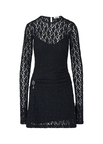 LIU JO WHITE-WF6252J3975 22222-ABITO CORTO PIZZO STRETCH