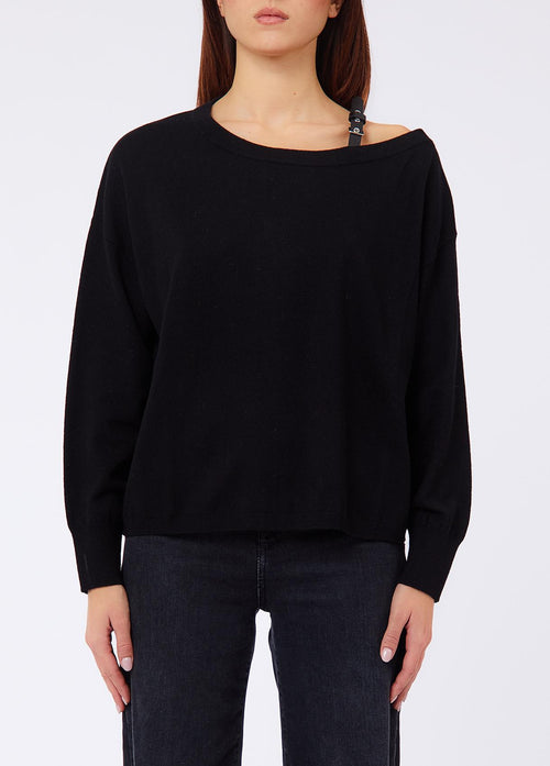LIU JO WHITE-WF6392MA52S 22222-MAGLIA CHIUSA M/L CON FIBBIA