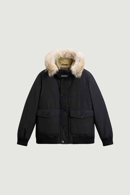 WOOLRICH-CFWOOU2238MRUT0001 BLK-POLAR DETACHABLE FUR BOMBER 