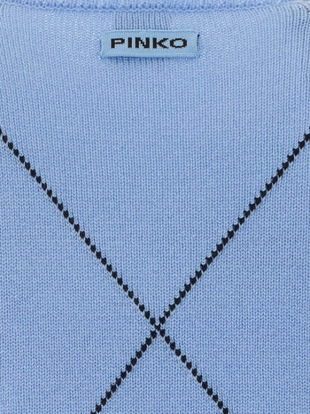 PINKO-107377A3JE EC4-BERNA PULL ARGYLE TRAFORATO
