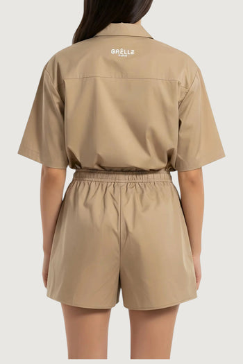 GAELLE-GAABW09749 BE33-SHORT IN COTONE CON COULISSE LACCIO TREKKING
