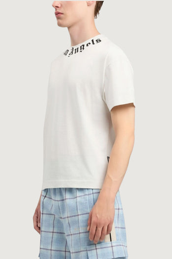 PALM ANGELS-PMAA10DS26JER002 4614-BIG NECK LOGO LOOSE TEE