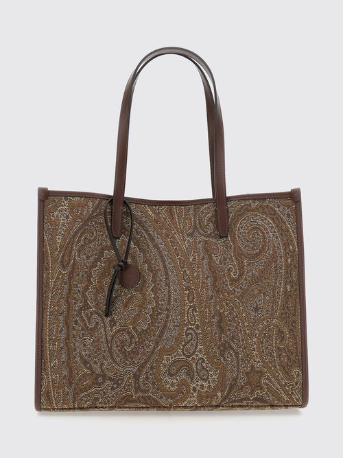 ETRO DONNA-WP1D0065AQ12Z S9106-Shopping Lovetrotter L Jacquard Denim 31x34x13