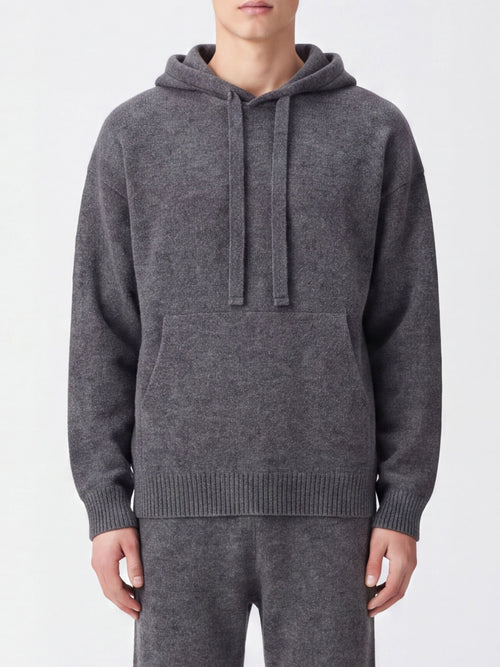 LANEUS-F6LAMAKH061 100-KNITTED HOODIE