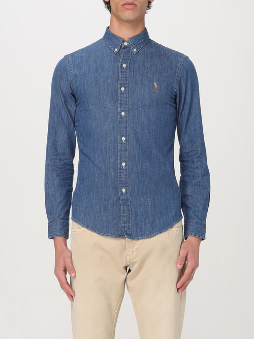 Camicia sportiva in denim slim-fit