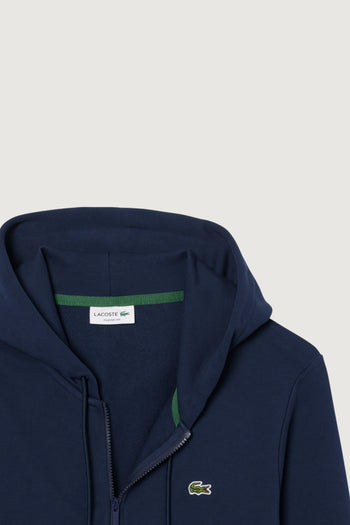 Felpa in tessuto felpato classic fit con zip - 2