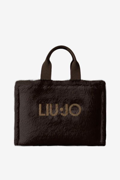 LIUJO ACCESSORI-2F6037E0218 00533-L TOTE FAKE FUR
